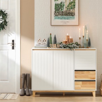 SoBuy Шкаф Комод Тумба Кухня Столовая Прихожие 2 ящика FSB75-WN