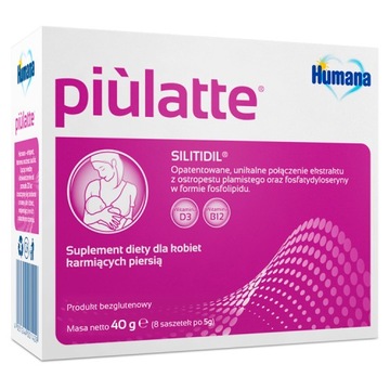 HUMANA PIULATTE WSPARCIE LAKTACJI 8 SASZETEK 40g