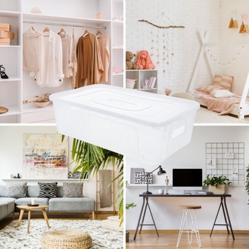 ПЛАСТИКОВЫЙ КОНТЕЙНЕР с крышкой, закрытая коробка, прозрачный органайзер, 5л.