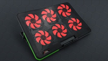 ЭРГОНОМИЧНАЯ ПОДСТАВКА-ОХЛАЖДАЮЩАЯ ПОДСТАВКА ДЛЯ НОУТБУКА 12–15,6 ДЮЙМОВ RGB LED OHS