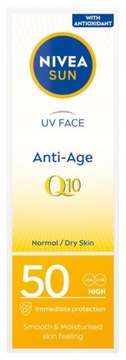 NIVEA SUN ANTI-AGE Q10 PRZECIWZMARSZCZKOWY KREM PRZECIWSŁONECZNY SPF50