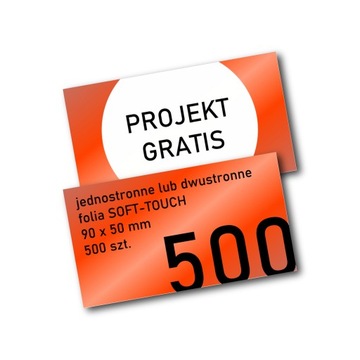 Wizytówki foliowane SOFT-TOUCH 500 szt. PROJEKT