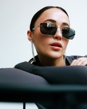 ПРЯМОУГОЛЬНЫЕ БЕЗОКРАМНЫЕ УЗКИЕ ОЧКИ МОДНОЕ РЕТРО.