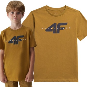 T-SHIRT CHŁOPIĘCY 4F KOSZULKA BAWEŁNA TTSHM0796