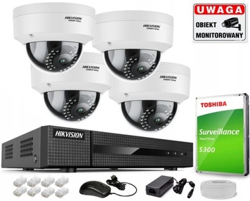 Zestaw do monitoringu Hikvision IP-KIT NVR-4CH-POE + HWI-D140H