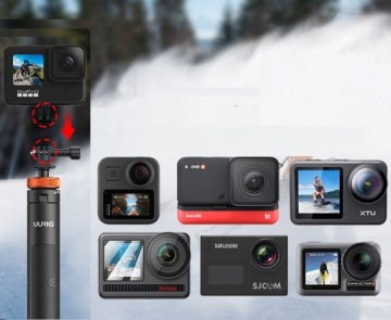 Ручка для монопода, штатив для селфи, 132 см для GoPro HERO 12, 11, 10, 9, 8, 7, 6, 5 MAX