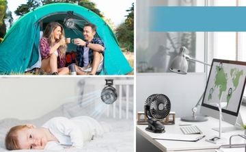 ВЕНТИЛЯТОР НА ЗАЖИМЕ С АККУМУЛЯТОРОМ, МАЛЕНЬКИЙ ПОРТАТИВНЫЙ НАСТОЛЬНЫЙ ВЕНТИЛЯТОР, С АККУМУЛЯТОРОМ, ПИТАНИЕМ от USB