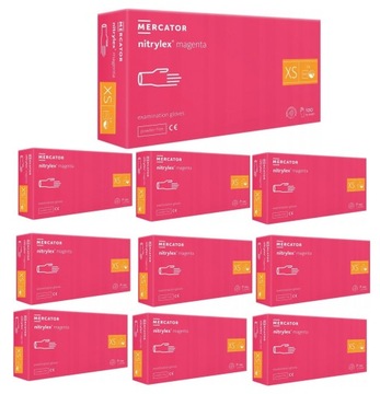 Rękawiczki Nitrylowe Nitrylex Magenta 6-XS 100 x10