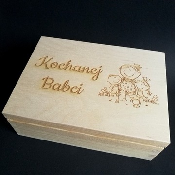 Деревянная коробочка для чая бабушке и дедушке, подарок.
