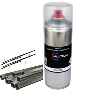 Lakier farba w sprayu do aluminium RAL 6014 Półmat