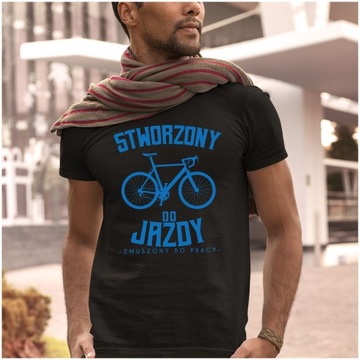 Tshirt ROWER ZMUSZONY DO PRACY dla ROWERZYSTY M