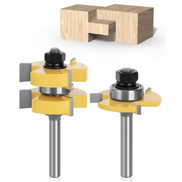 НАБОР ШПОНКО-ПАЗОВЫХ ФРЕЗ С ПОДШИПНИКОМ, ХВОСТОВИК 8 мм