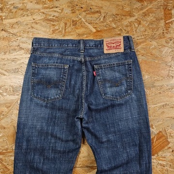 Spodnie Jeansowe LEVIS 514 Męskie Dżins Denim Niebieskie Proste 32x34