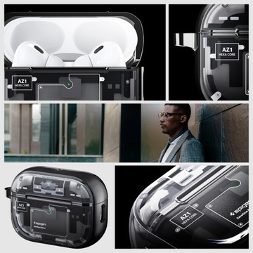 Чехол для AirPods Pro 2, Spigen Ultra Hybrid Zero One, чехол с карабином
