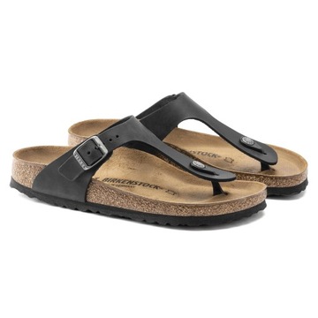 Japonki damskie profilowane Birkenstock Gizeh WYGODNE SKÓRZANE 845251