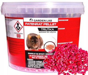Patenrat granulat 5kg na myszy i szczury - Mocna Trutka bromadiolon 50ppm