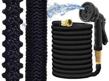 ГИБКИЙ САДОВЫЙ ШЛАНГ, ПИСТОЛЕТ, СОЕДИНИТЕЛИ, РУЧКА-КРЮК, ПРЕМИУМ 45м