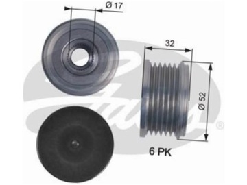 ALTERNÁTOR - SPOJKA JEDNOSMĚR GATES OAP7140