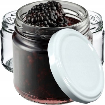 10x БАНКА 200МЛ СТЕКЛЯННЫЕ ПРИГОТОВЛЕНИЯ ВАРЕНЬЕ МЕДОВОЕ + КРЫШКИ FI66