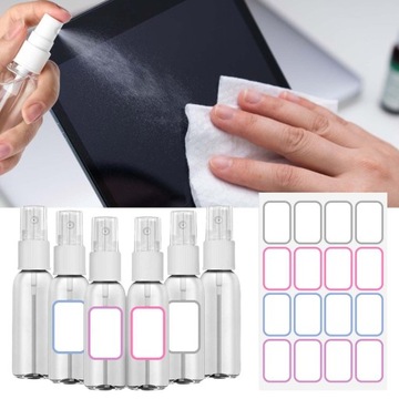 6 50 ml butelki z rozpylaczem z drobną mgiełką