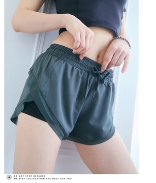 Женские спортивные шорты, свободные, быстросохнущие, противоскользящие, с завышенной талией, повседневные для бега.