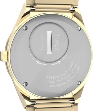 Zegarek damski złoty na bransolecie TIMEX cyrkonie wodoodporny WR50 modny