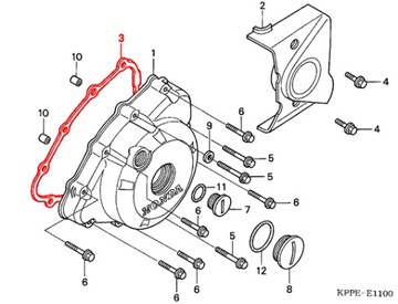Прокладка крышки генератора Honda CBR 125 04-20