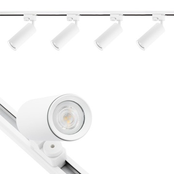 Szynoprzewód SZYNA Biała 2M + 4x Lampa LED GU10