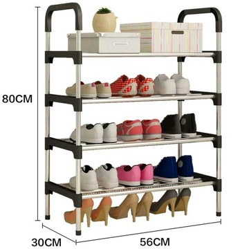 ПОЛКА 4 УРОВНЯ ДЛЯ ОБУВИ ОБУВЬ 16 ПАР ОБУВИ МЕТАЛЛИЧЕСКИЙ ШКАФ-СТОЙКА ПОЛКА