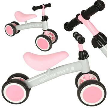 Rowerek biegowy czterokołowy Trike Fix Tiny różowy