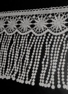 ГИПУРА БАХРА БЕЛАЯ Кружево 20 см. Штора УКРАШЕНИЕ ШТОР И ШТОР ЦВЕТОМ