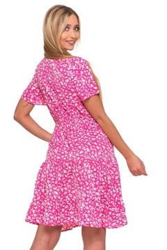 ЛЕТНЕЕ ПЛАТЬЕ ЖЕНСКОЕ С ЦВЕТОМ И РУКАВАМИ-БАБОЧКАМИ МОДНЫЙ MORAJ R.S