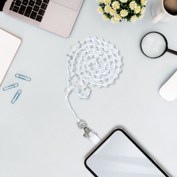 Подвеска на шею CRYSTAL DIAMOND 74см белый