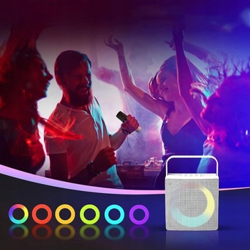 BLUETOOTH ZESTAWY DO KARAOKE LED + 2 BEZPRZEWODOWY MIKROFONAMI