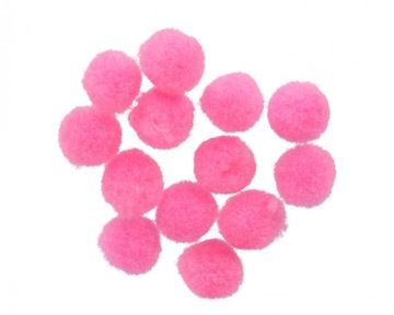 Pompony różowe 100szt dekoracja pomponiki 12mm