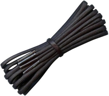 G15-87 CZARNE 3,5 mm WOSKOWANE SZNUROWADŁA 45 CM