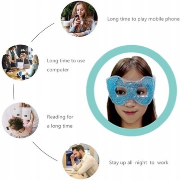 Cooling Gel Eye Mask With Eye Holes Hot Cold