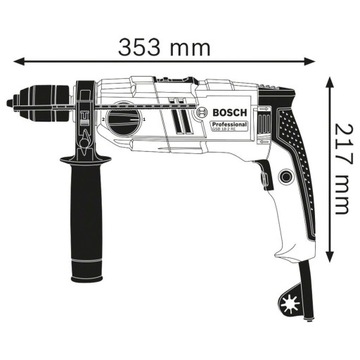 УДАРНАЯ ДРЕЛЬ 800ВТ GSB 18-2 RE PROFESSIONAL + КОРПУС BOSCH 06011A2190