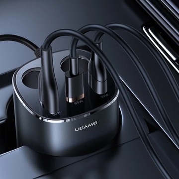 РАЗВЕТВИТЕЛЬ + АВТОМОБИЛЬНОЕ ЗАРЯДНОЕ УСТРОЙСТВО 2x USB USB-C 245 Вт