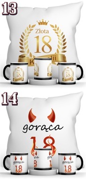 ZESTAW NA 18 URODZINY MAGICZNY KUBEK + PODUSZKA
