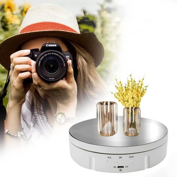 ДИСПЛЕЙ ВРАЩАЮЩАЯСЯ НА 360° ПОДСТАВКА БЕСШУМНАЯ 3 РЕЖИМА БЕЛАЯ