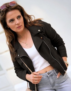 КУРТКА-РАДИАТОР ЗАМШЕВАЯ СЕРЕБРЯНАЯ МОЛНИИ ЧЕРНАЯ 3XL