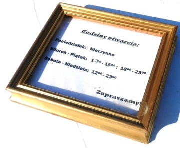 Деревянная рамка 31 х 28 см, старое золото, со стеклом