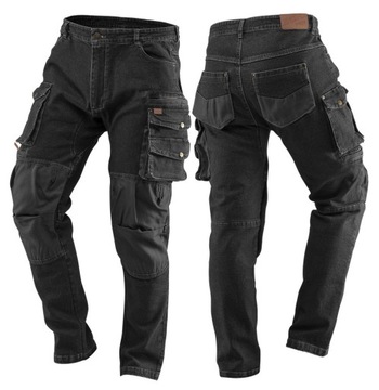 NEO SPODNIE ROBOCZE JEANS DENIM CZARNE 81-236 L
