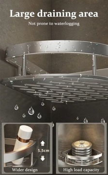 Полка для ванной комнаты, полка для шампуня из алюминиевого сплава, органайзер для хранения косметики, душ