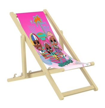 LEŻAK DZIECIĘCY dla dzieci OGRODOWY PLAŻOWY LOL RAINBOW HIGH 1+2 grafiki