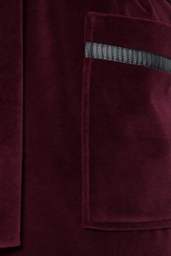 Мужской халат - короткий халат RE-117 бордовый 4XL