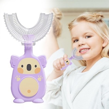 Силиконовая зубная щетка U для детей 2-6 лет, Sd7