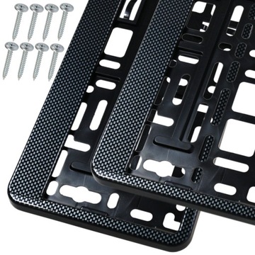 УГЛЕРОДНАЯ РАМКА НОМЕРНОГО ЗНАКА ZEST 2 ШТ + 8 винтов