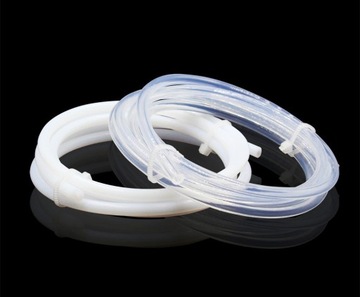 teflonowa rurka z PTFE - 2 x 4 mm. 10 cm. - TRANSPARENTNA